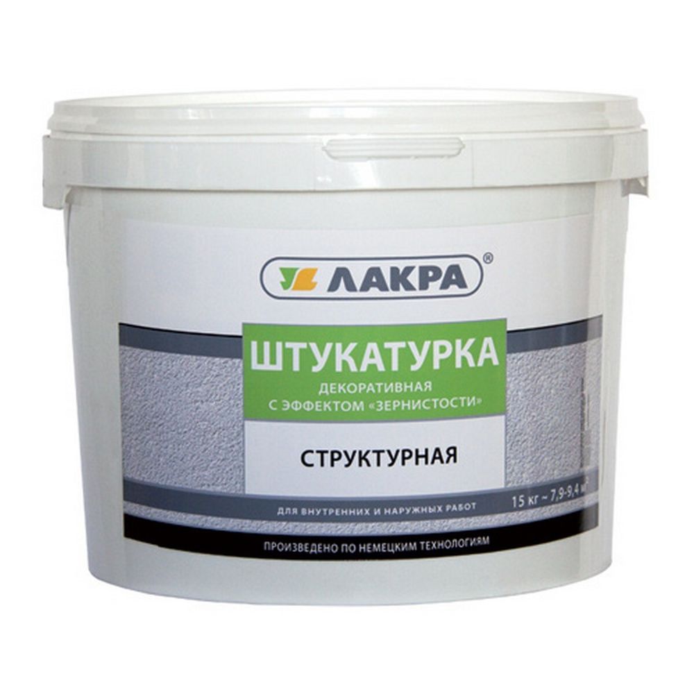 Декор.штукатурка с эф.зернист. белая 15кг зерно 1,5мм (Лакра) Декор.штукатурка с эф.зернист. белая 15кг зерно 1,5мм (Лакра)