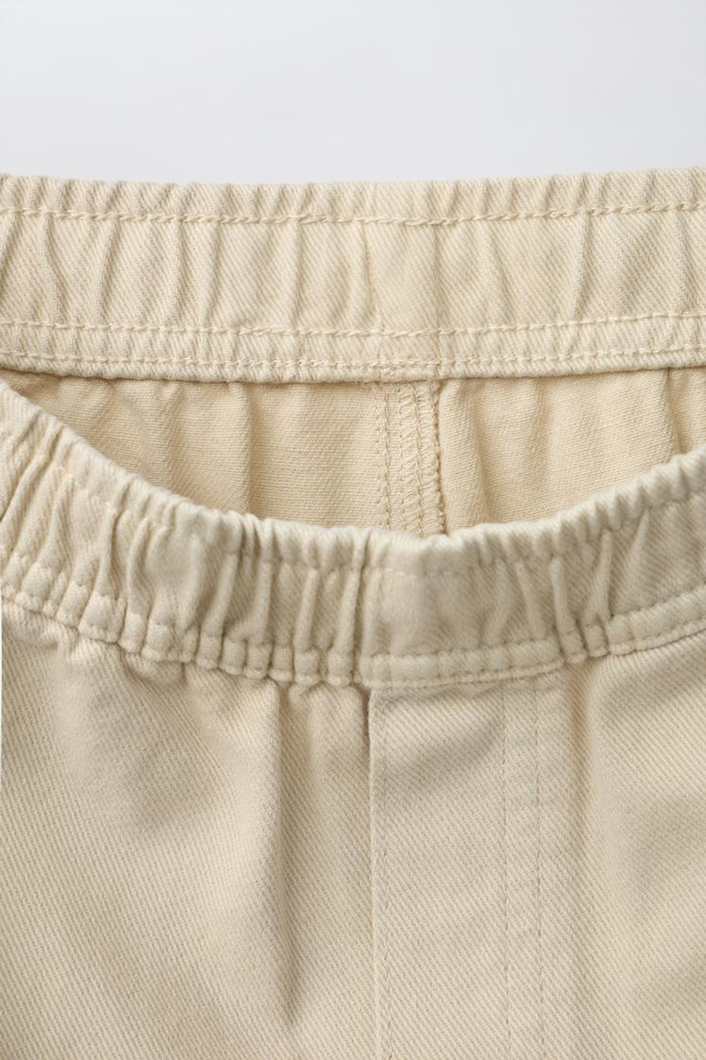 ZARA БРЮКИ КАРГО ОДНОТОННЫЕ, ЦВЕТ ЛЬДА