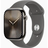 Умные часы Apple Watch Series 10 GPS + Cellular 42 мм Natural Titanium Case with Stone Grey Sport Band - M/L