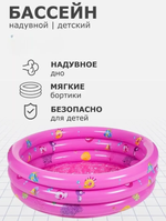 Бассейн детский с надувным дном и бортиками