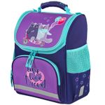 Ранец ПИФАГОР BASIC, 1 отделение, 3 кармана, эргономичная спинка, "Bike cats", 35х28х18 см, 272049