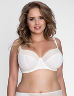 Бюстгальтер с мягкой чашкой plus size из микрофибры и двойной сетки (Размер: 65L) (Цвет: черный)