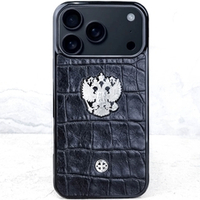 Чехол iPhone Premium Euphoria Герб РФ Croc