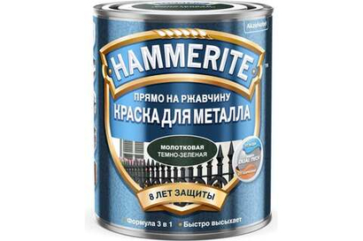 Краска Hammerite молотковая зеленый мох (0,75л)