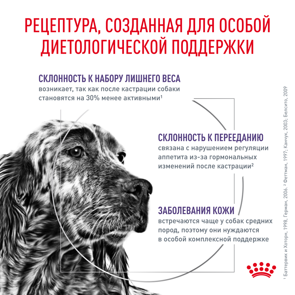 Сухой корм Royal Canin Neutered Adult Medium Dogs для взрослых стерилизованных/кастрированных собак средних пород