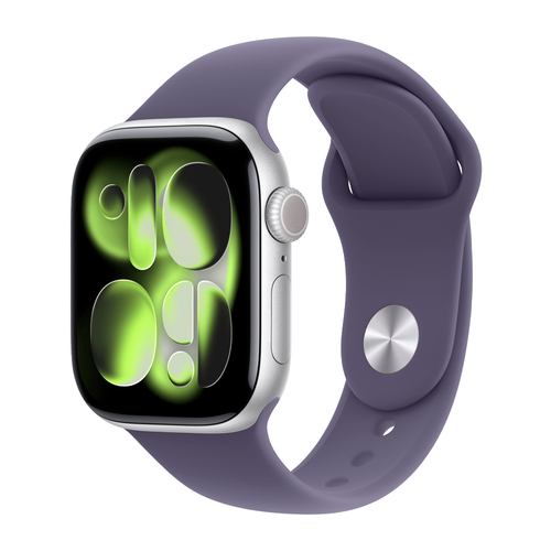Умные часы Apple Watch Series 11 GPS, 42mm, Silver Aluminium Case with Purple Fog Sport Band, M/L