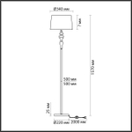 5040/1F ODL Торшер E27 1*60Вт 220В IP20 CLASSIC