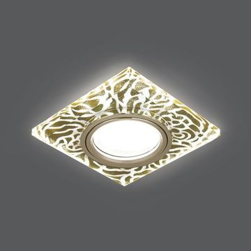 Точечный светильник Gauss Backlight Квадратный (Золотой узор/Золото) Gu5.3 LED 2700K BL063