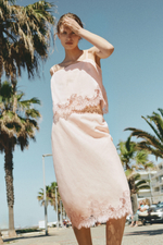 Топ из рами с кружевной лентой - H&M