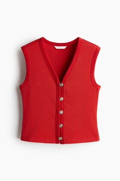 Жилет вязки в резинку - H&M