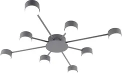 Люстра потолочная Rilon GX3701-8 GREY, 8×15 Вт, серая