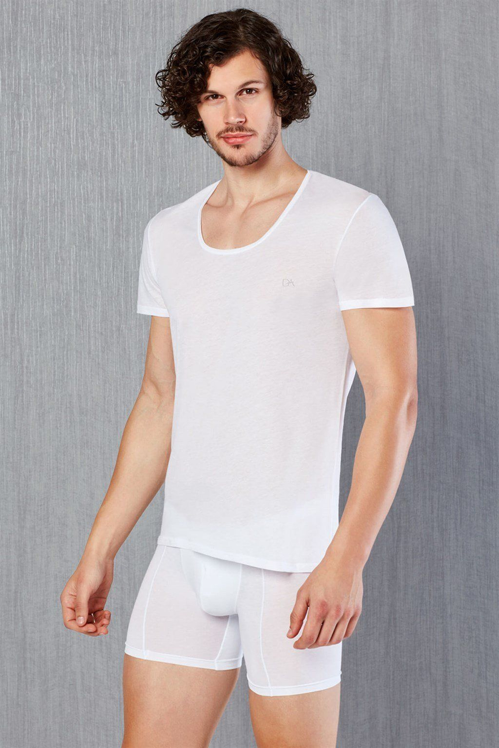 Мужская футболка свободного покроя Doreanse Cotton Premium (Размер: XXL) (Цвет: белый)