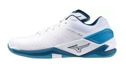 Мужские кроссовки для бадминтона/сквоша Mizuno Wave Stealth Neo - белые/матросские/серебристые