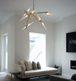 Ceiling design lamp  AGNES by Roll & Hill (14 lampshades,  Gold)