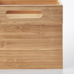 IKEA DRAGAN  (ИКЕА ДРАГАН)  -  Коробка, 3 шт. - бамбук 23x17x14 см