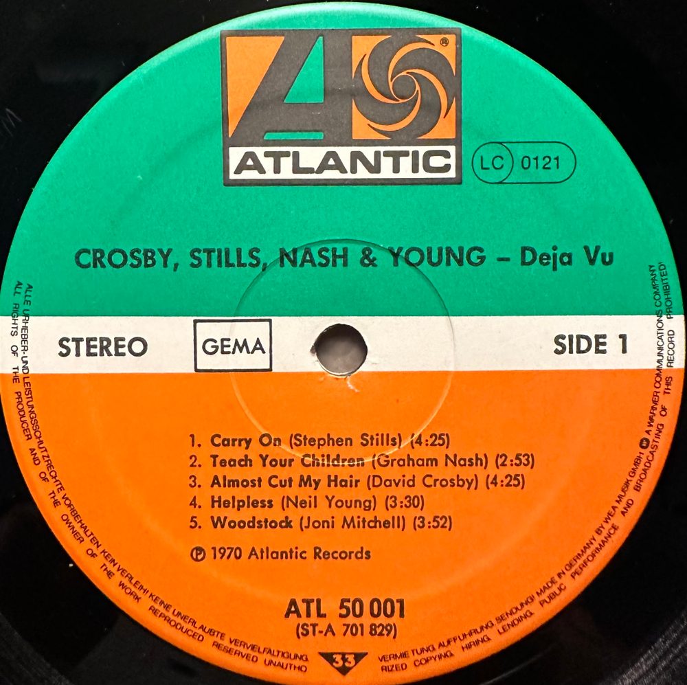 Crosby, Stills, Nash & Young - DejaVu (Германия 1973г.)