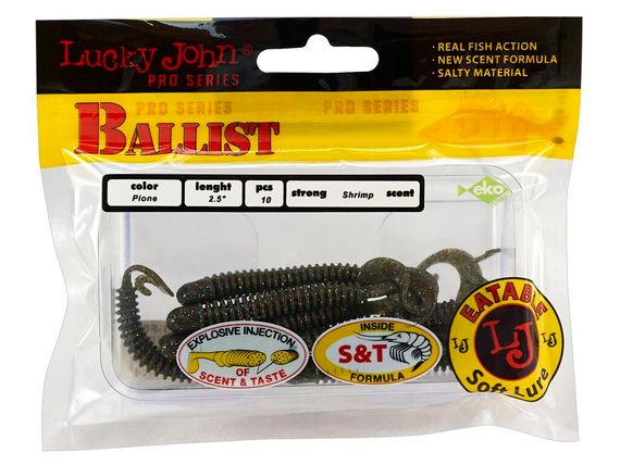 Твистеры съедобные LJ Pro Series BALLIST 2.5in (6,3 см), цв. F08, 10 шт.