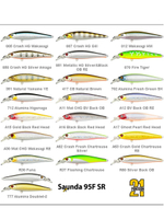 Воблер SAUNDA 95F-SR, A63, 95мм, 12.3 гр. 0.7-1.0 м.