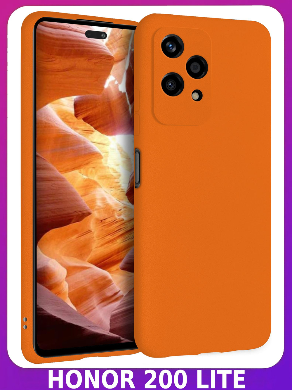 Мягкий Soft Touch чехол из силикона для HONOR 200 LITE с бархатной подкладкой
