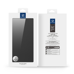Чехол книжка из кожи черного цвета для Nothing Phone 4a Pro, серия Skin Pro Series от Dux Ducis