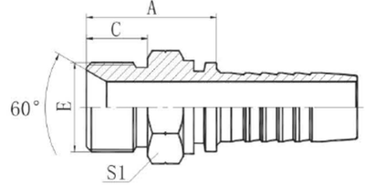Фитинг DN 06 BSP (Ш) 3/8