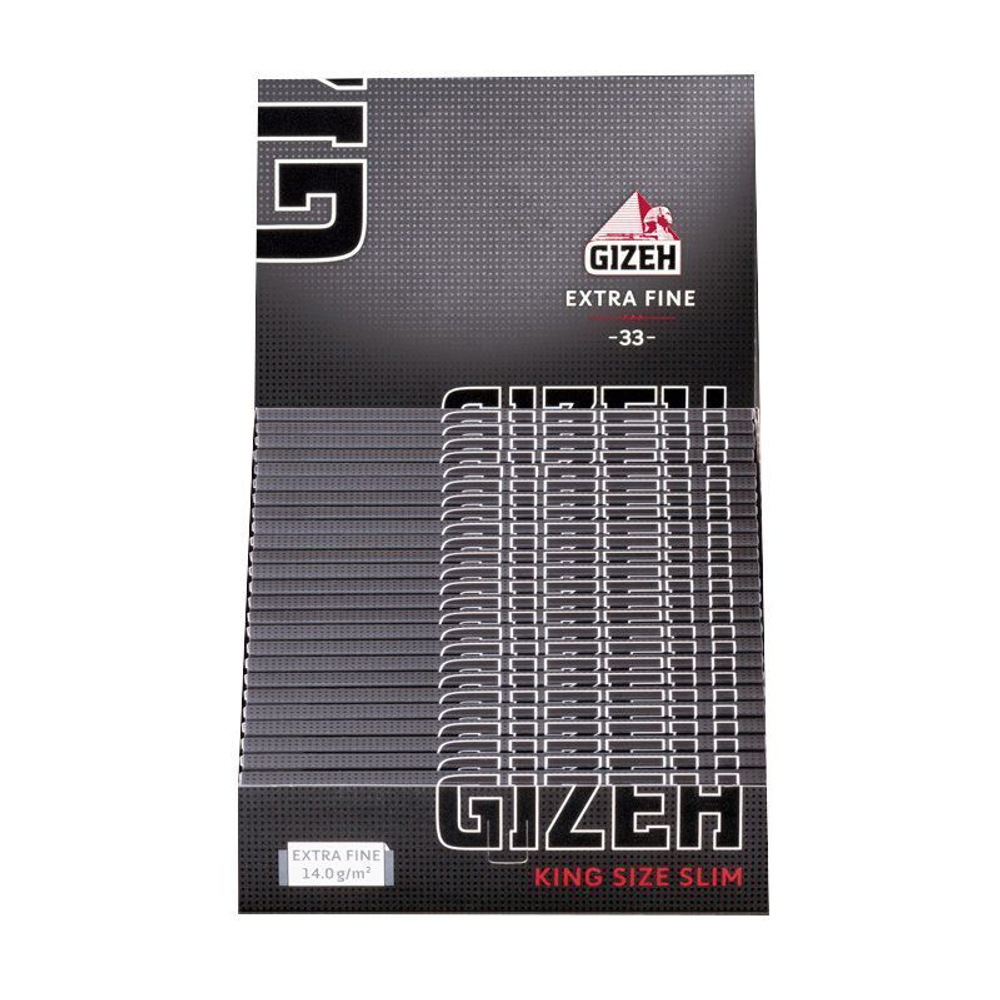 Бумага для сигарет блок "Gizeh" Black Extra Fine KS Slim Magnet 14г/м 33л*25шт