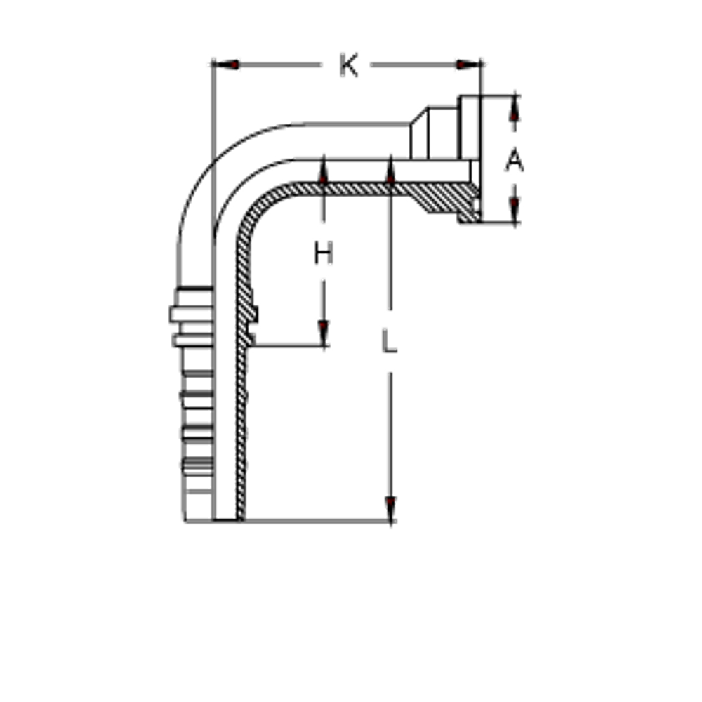 Фитинг DN 20 SFL 1 44.5 (90) CS (удлинен. К=79)