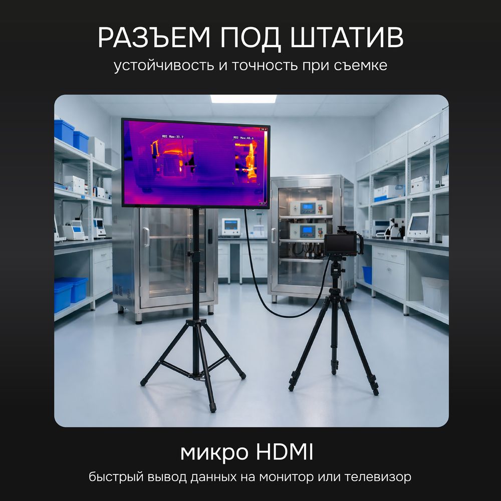 Тепловизор RGK TL-640 Pro с поверкой в комплекте с телеобъективом 6°, RGK