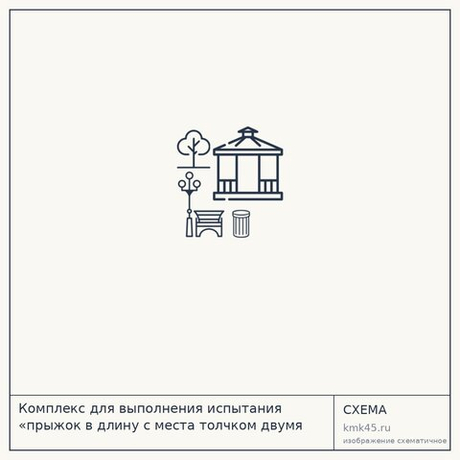 Комплекс для выполнения испытания «прыжок в длину с места толчком двумя ногами»