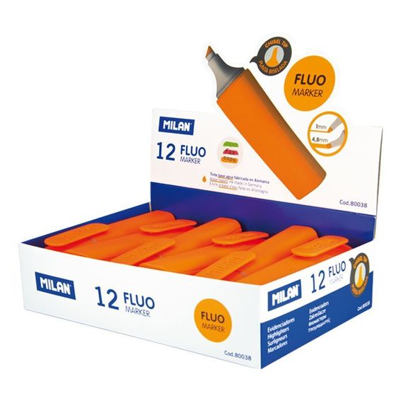 Display box 12 orange Fluo highlighters
