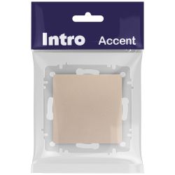 Кнопка Intro Accent 6-109-04 10А-250В IP20 СУ AL/CU шампань | Intro