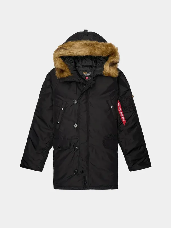 Куртка утепленная мужская ALPHA INDUSTRIES N-3B RELAXED FIT PARKA (OXFORD LOGO)