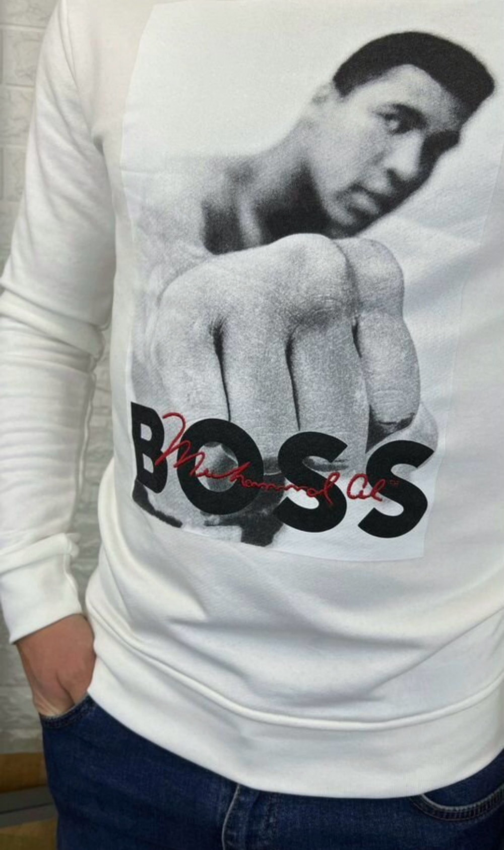 Свитшот Hugo Boss Ali White