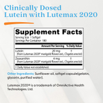Doctor's Best, Lutemax 2020, лютеин, 20 мг, 180 капсул