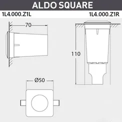 Встраиваемый светильник уличный Aldo 1L4.000.000.AXZ1L Fumagalli