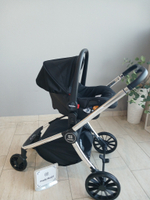 Коляска модульная  3в1 Baby shell (Black/Silver Chrome BBS-007)
