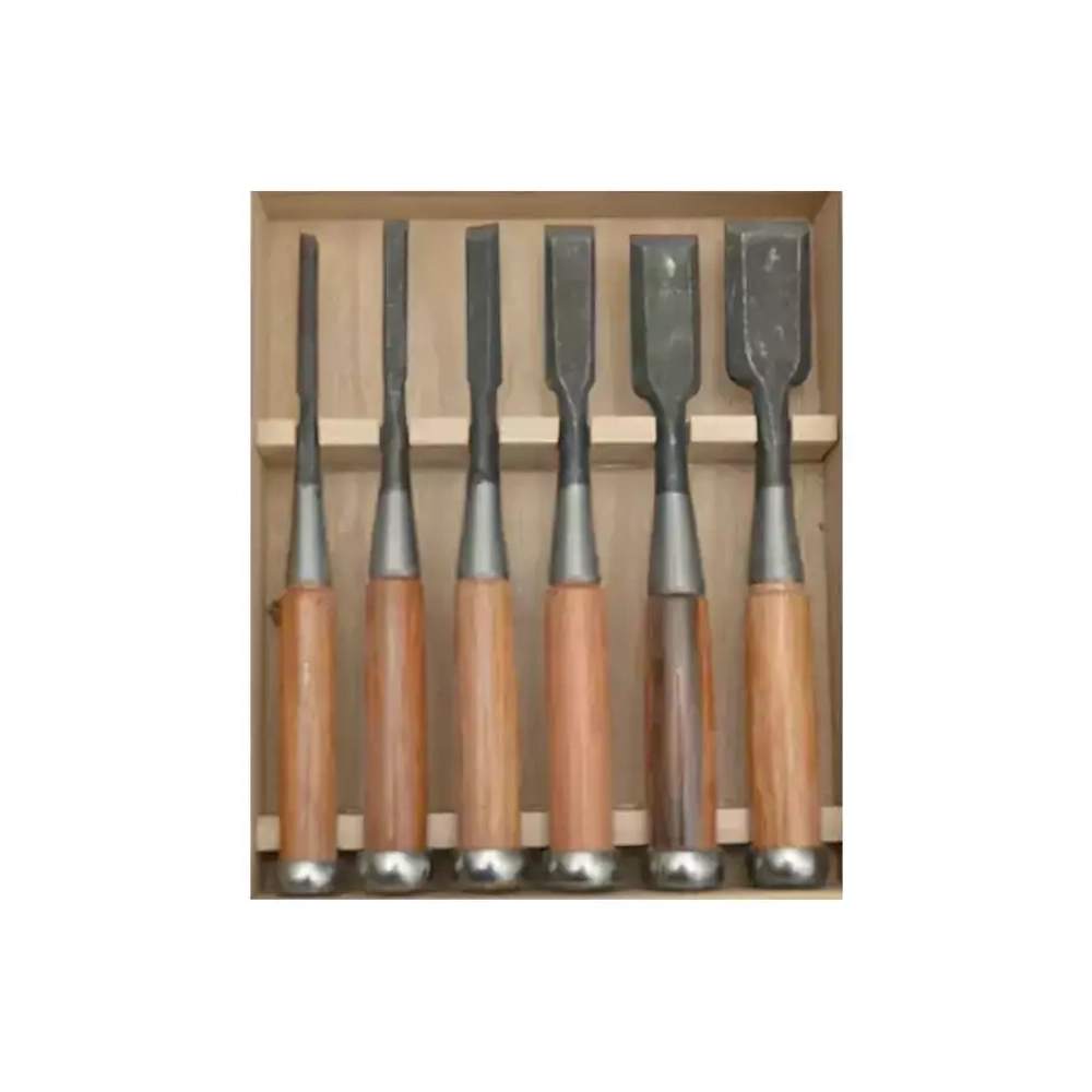 Комплект стамесок (Фудзикава) Shirogami 6, 9, 12, 18, 24, 30 мм Fujikawa Z.F-PRO-6