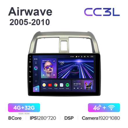 Teyes CC3L 9"для Honda Airwave 2005-2010