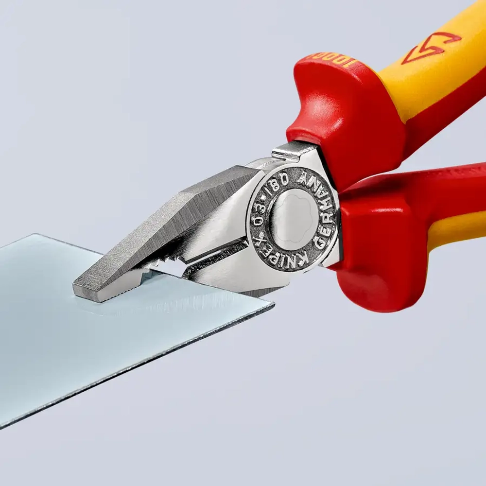 Плоскогубцы комбинированные хромированные 180 мм Knipex 03 06 180 SB