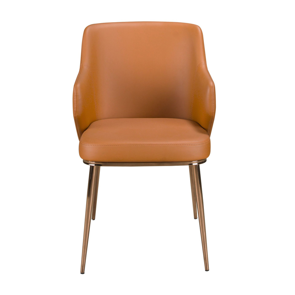 Стул Angel Cerda 4162 из коричневой экокожи
