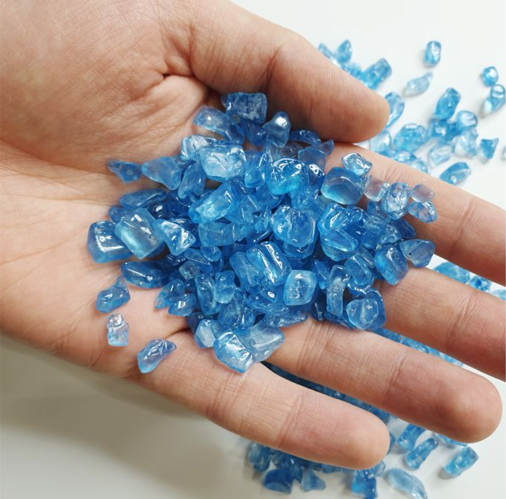 Стеклянная крошка Glass Marmelade, Blue topaz, 100гр