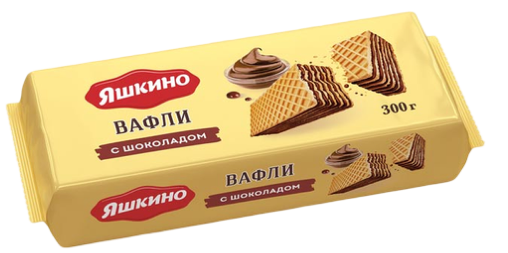 Вафли Яшкино Шоколадные 300г