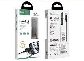 Кабель USB - Lightning (для iPhone) Hoco U66 (с подставкой) Черный