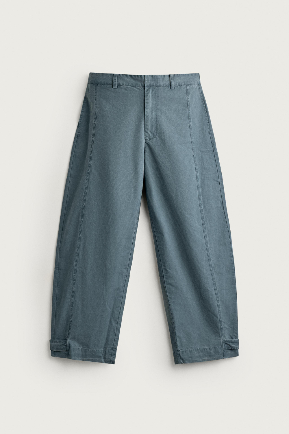 БРЮКИ RELAXED FIT С ЭФФЕКТОМ ПОТЕРТОСТИ И ХЛЯСТИКАМИ — ZARA