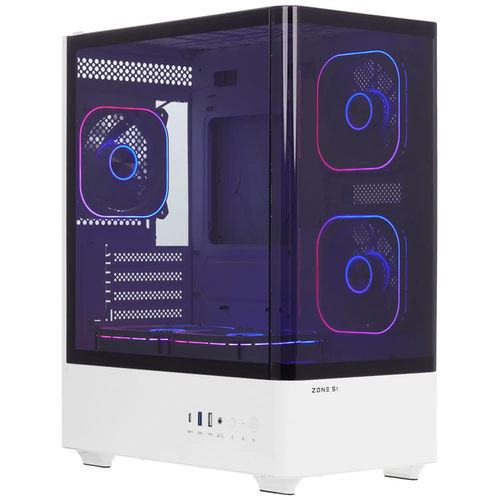 Корпус Mini-Tower ZONE 51 FURY ARGB, Micro-ATX, белый (Z51CASFURWH)