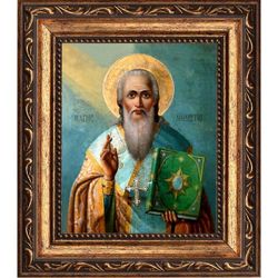 Модест Иерусалимский патриарх, святитель. Икона на холсте.