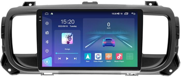Магнитола для Peugeot Traveller/Expert, Citroen SpaceTourer/Jumpy, Opel Zafira Life/Vivaro - Parafar PF555RN2K на Android 13, Быстрая, QLED+2K, CarPlay, 4G SIM-слот