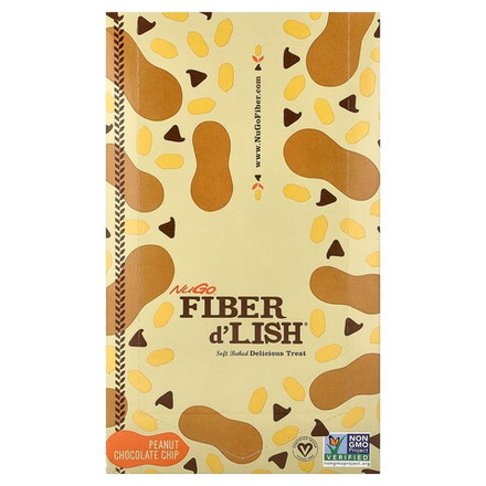 NuGo Nutrition, Fiber d'Lish®, арахис и шоколадная крошка, 16 батончиков по 45 г (1,6 унции)