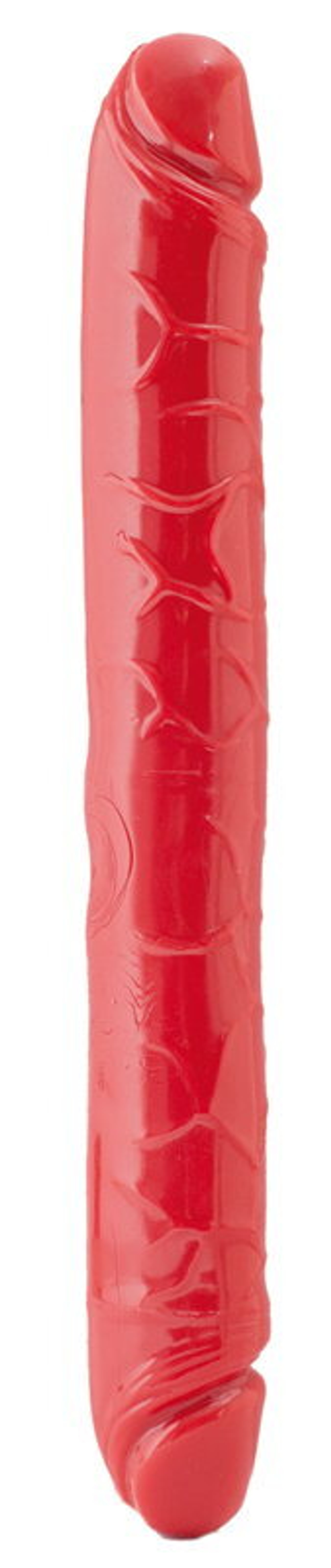 Двусторонний фаллоимитатор Black&Red by TOYFA, ПВХ, красный, 31 см