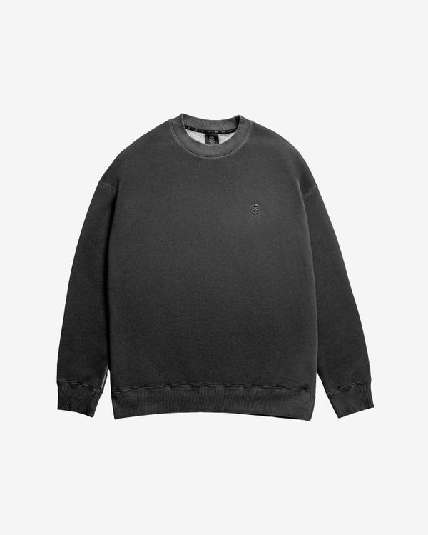 Толстовка garment dye черная - фото 1